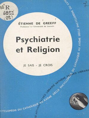 cover image of Les problèmes du monde et de l'Église (9). Psychiatrie et religion